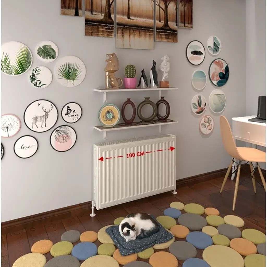 Kenzlife petek üstü raf dresuar golden boy crd 100*24 ikili kitaplık duvar rafı 100 cm uzunluk