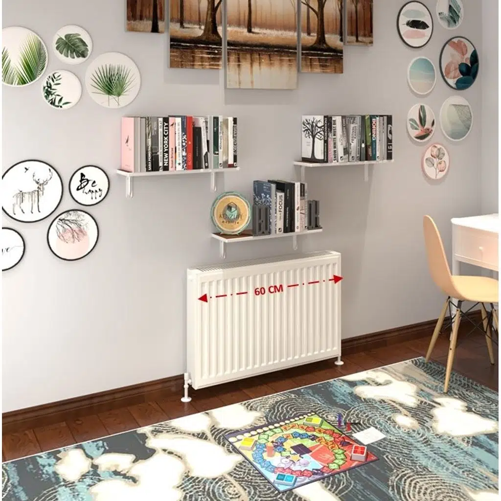 Kenzlife petek üstü raf dresuar golden boy cvz 060*24 üçlü kitaplık duvar rafı 060 cm uzunluk