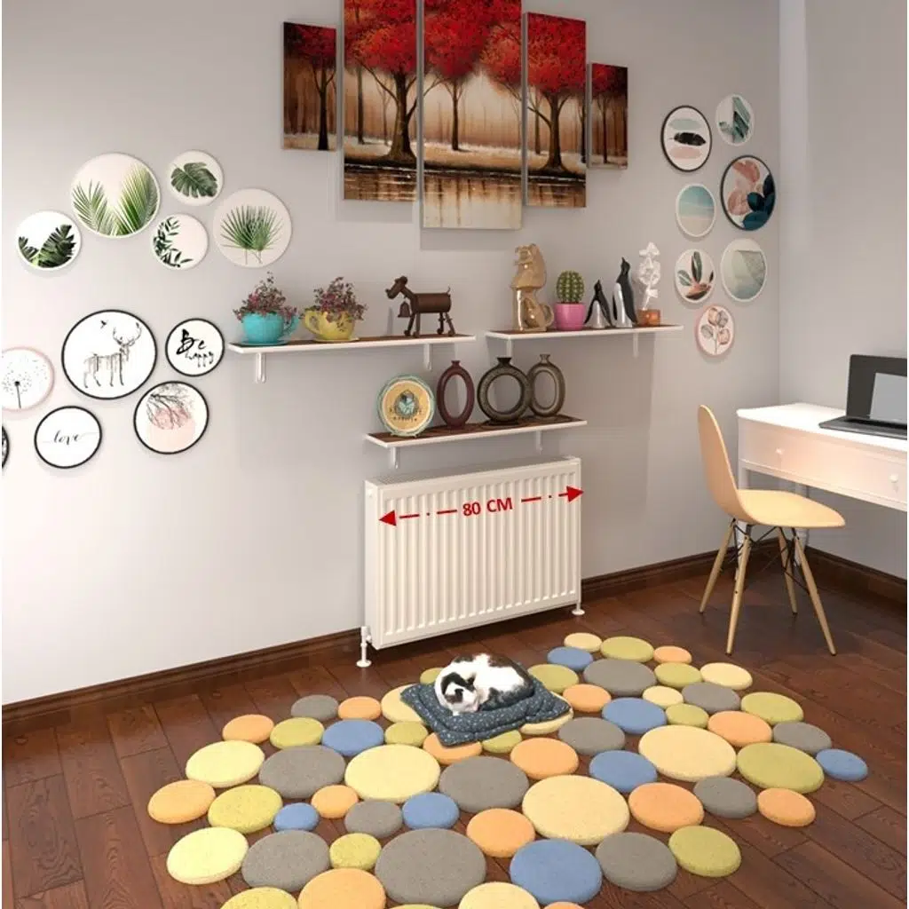 Kenzlife petek üstü raf dresuar golden boy cvz 080*24 üçlü kitaplık duvar rafı 080 cm uzunluk