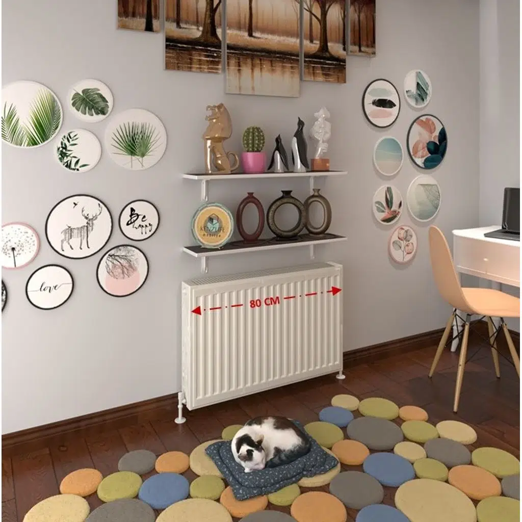 Kenzlife petek üstü raf dresuar golden boy gri 080*24 ikili kitaplık duvar rafı 080 cm uzunluk