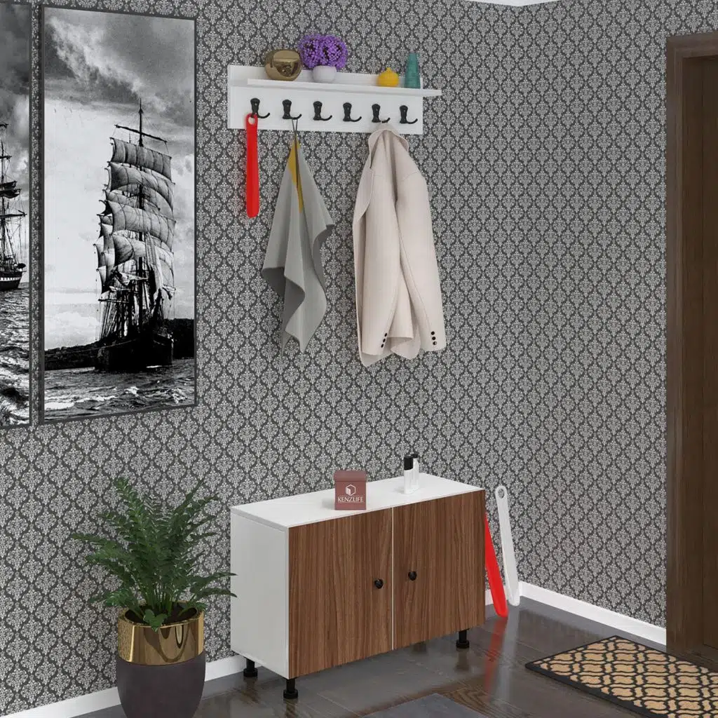 Kenzlife portmanto ayakkabılık ve askılık edik3 cvzbyz 53*080*32 oniki çift ayakkabı kapasitesi