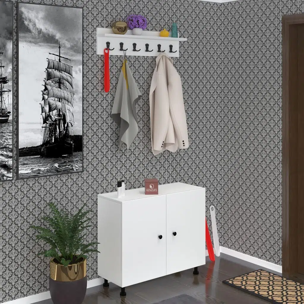 Kenzlife portmanto ayakkabılık ve askılık edik4 byzbyz 68*080*32 onaltı çift ayakkabı kapasitesi