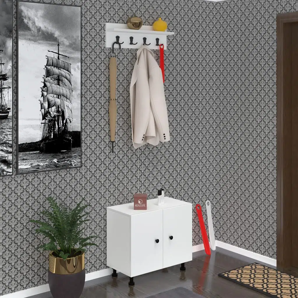 Kenzlife portmanto ayakkabılık ve askılık kalçın3 byzbyz 53*060*32 dokuz çift ayakkabı kapasitesi