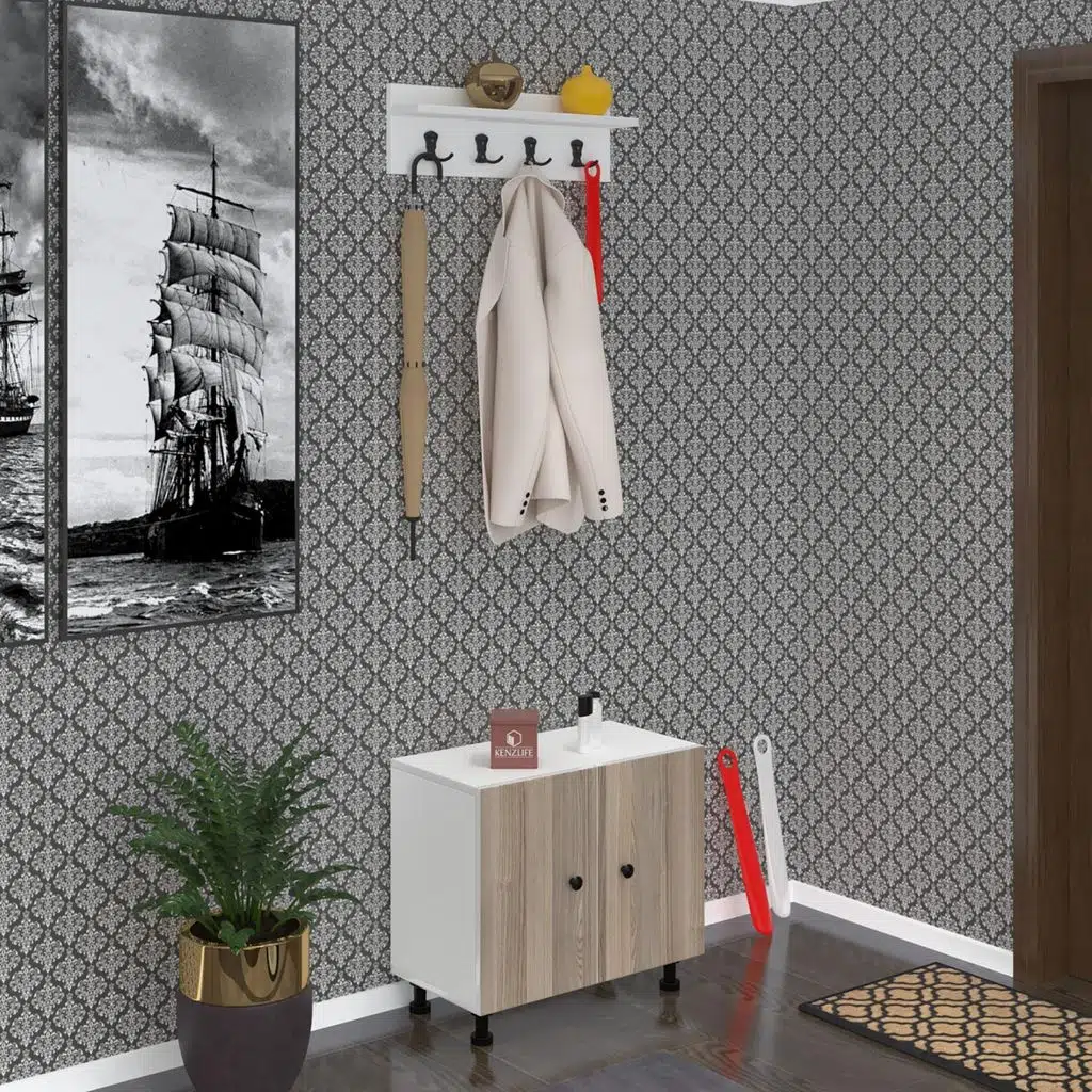 Kenzlife portmanto ayakkabılık ve askılık kalçın3 crdbyz 53*060*32 dokuz çift ayakkabı kapasitesi