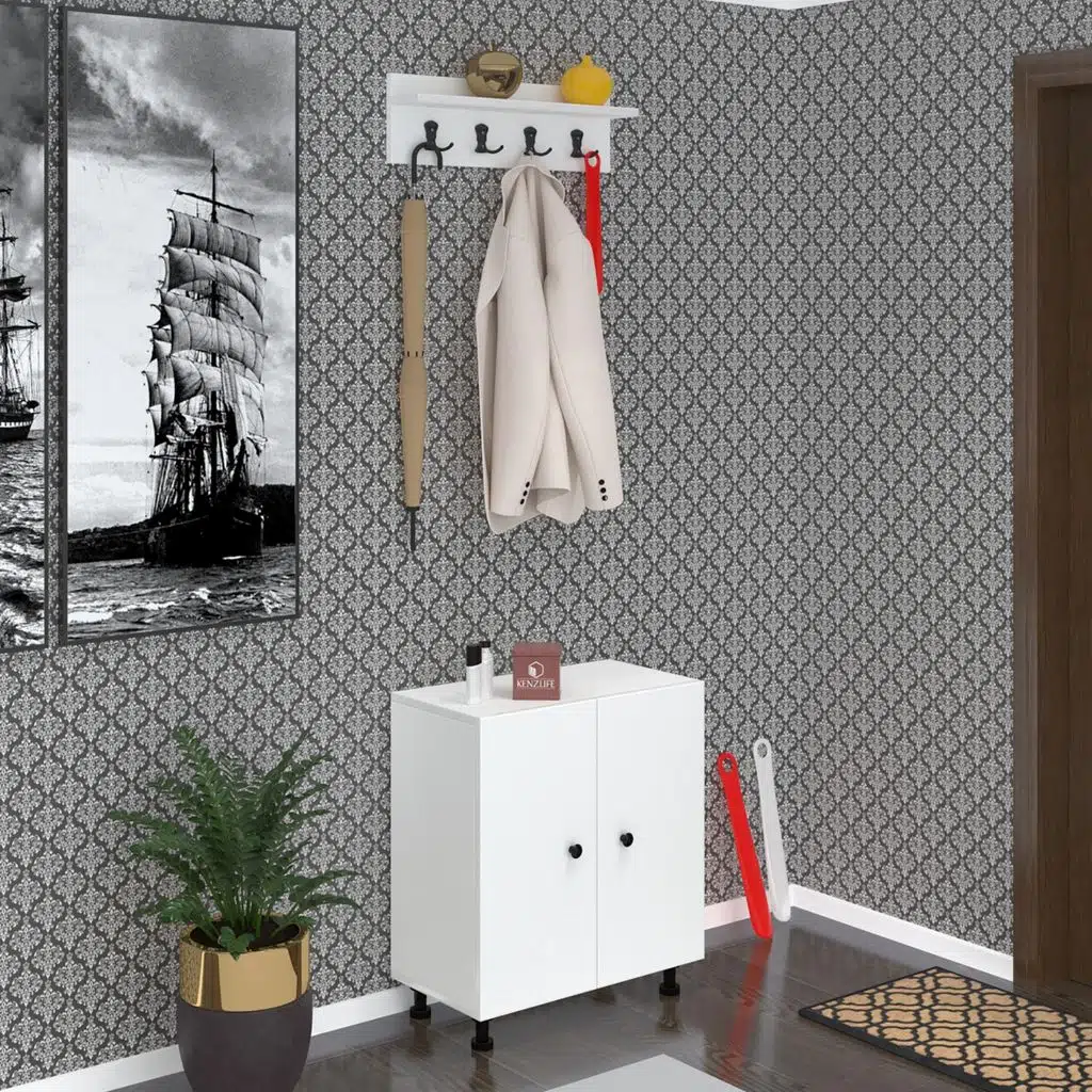 Kenzlife portmanto ayakkabılık ve askılık kalçın4 byzbyz 68*060*32 oniki çift ayakkabı kapasitesi