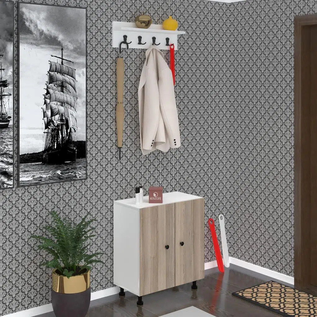 Kenzlife portmanto ayakkabılık ve askılık kalçın4 crdbyz 68*060*32 oniki çift ayakkabı kapasitesi