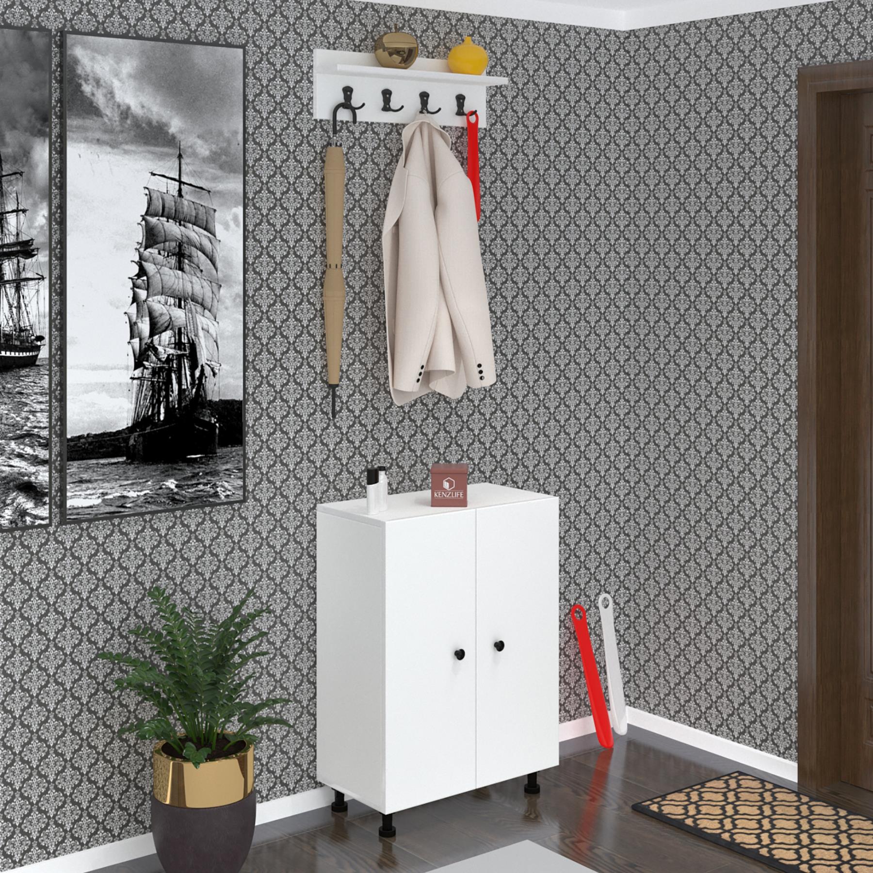 Kenzlife portmanto ayakkabılık ve askılık kalçın5 byzbyz 83*060*32 onbeş çift ayakkabı kapasitesi