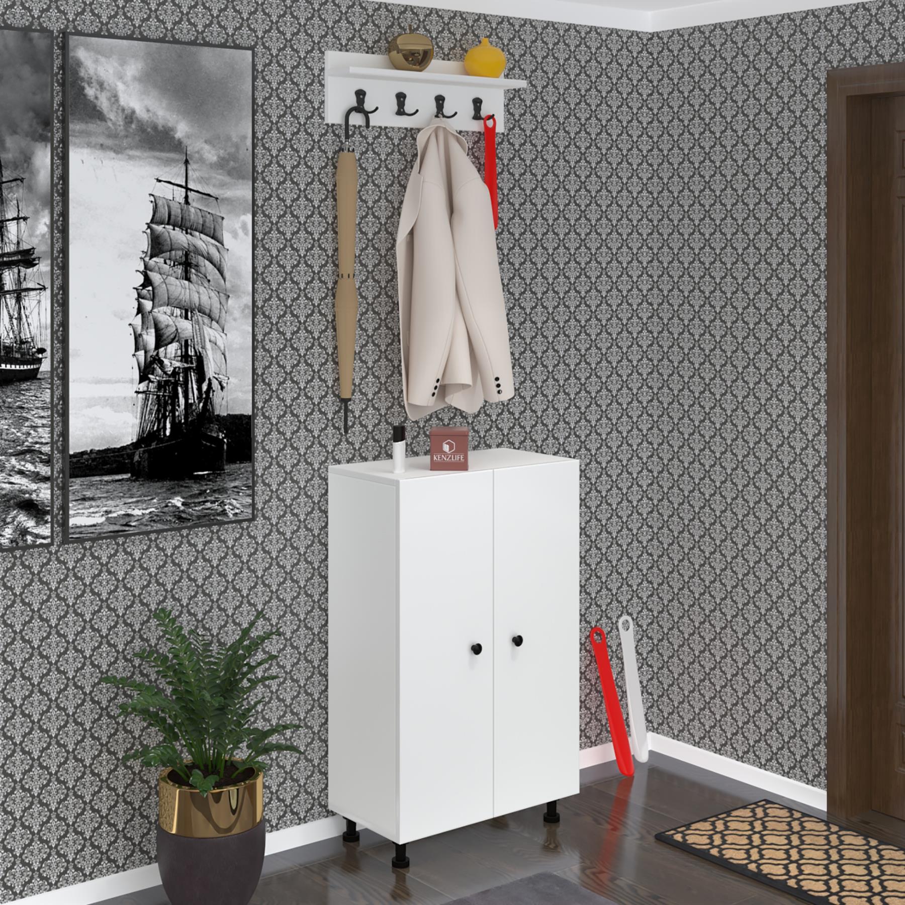 Kenzlife portmanto ayakkabılık ve askılık kalçın6 byzbyz 98*060*32 onsekiz çift ayakkabı kapasitesi