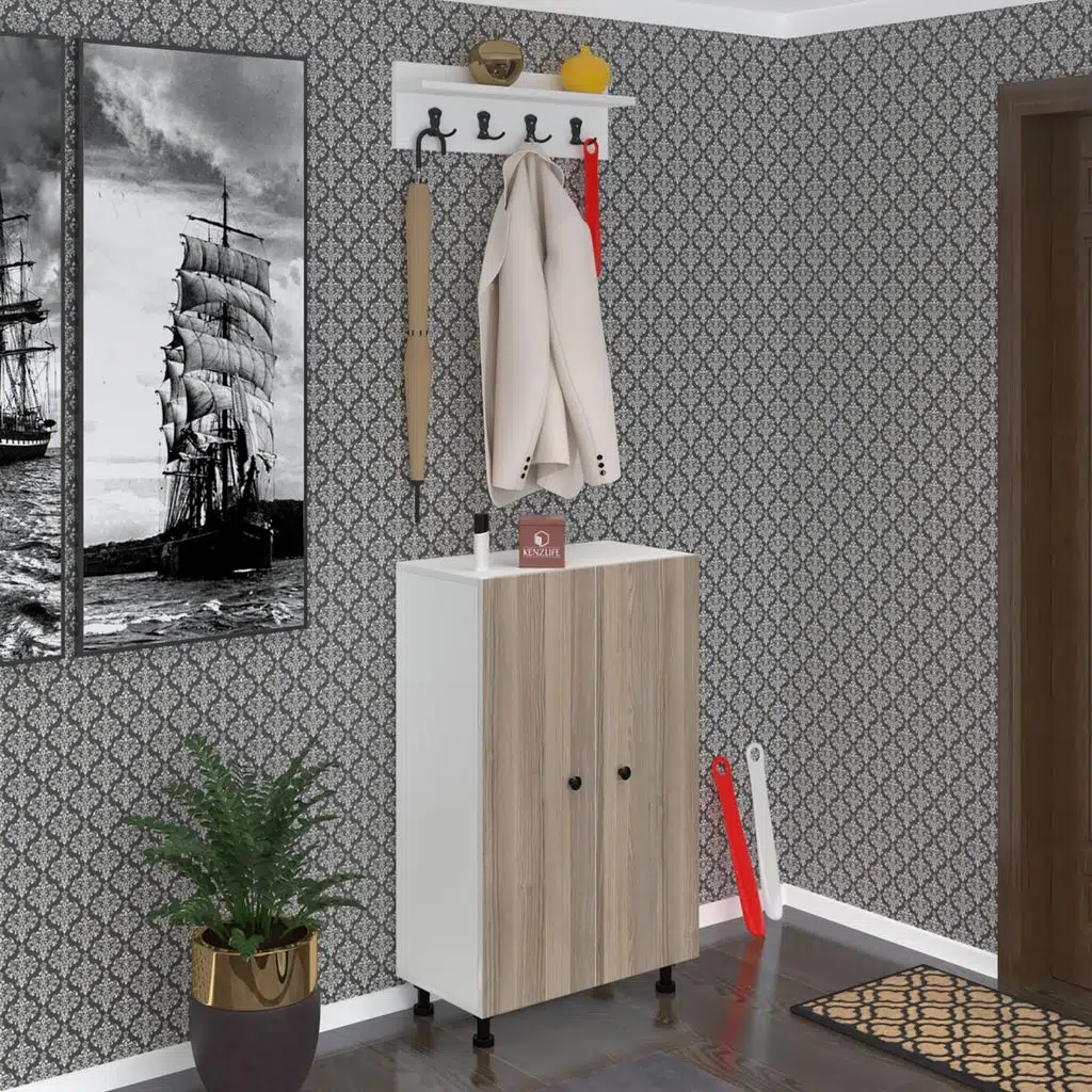 Kenzlife portmanto ayakkabılık ve askılık kalçın6 crdbyz 98*060*32 onsekiz çift ayakkabı kapasitesi