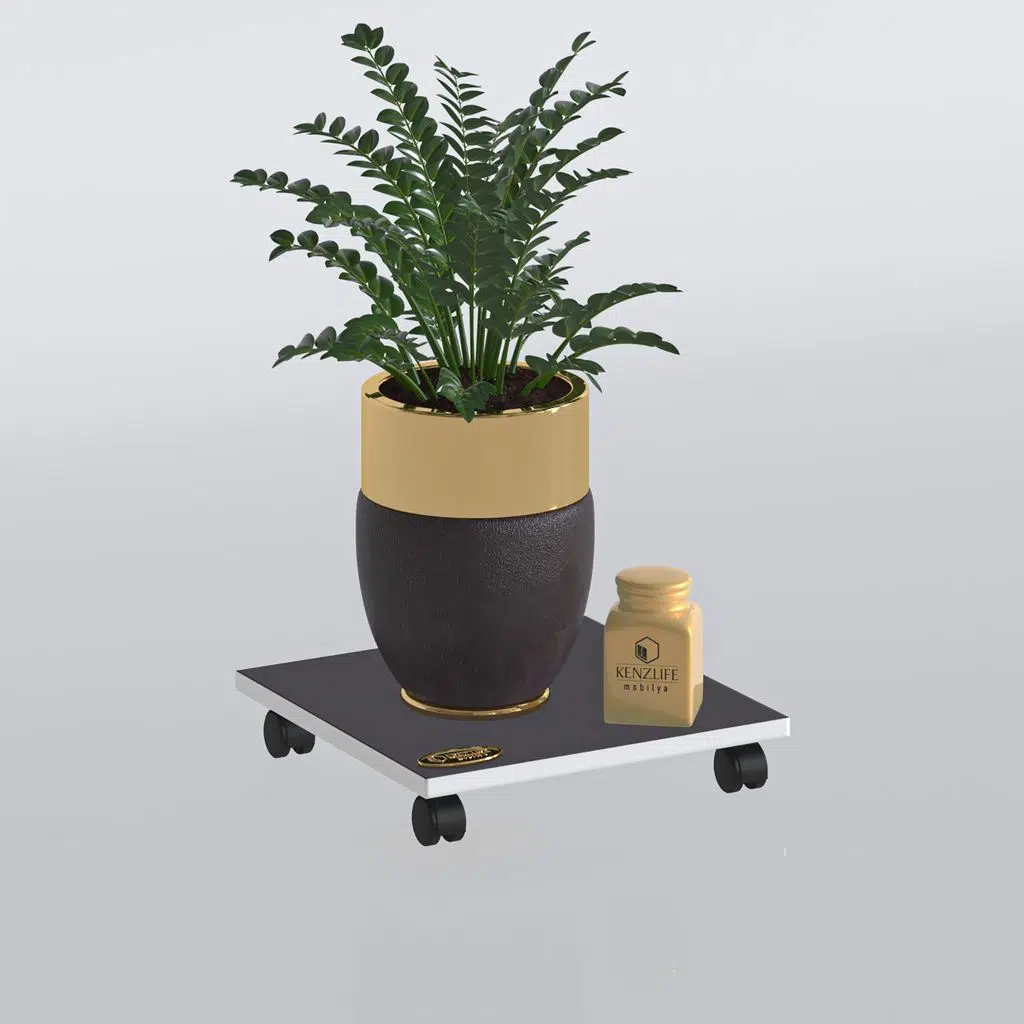 Kenzlife saksı damacana altlığı necmi gri 010*039*39 tüp saksılık