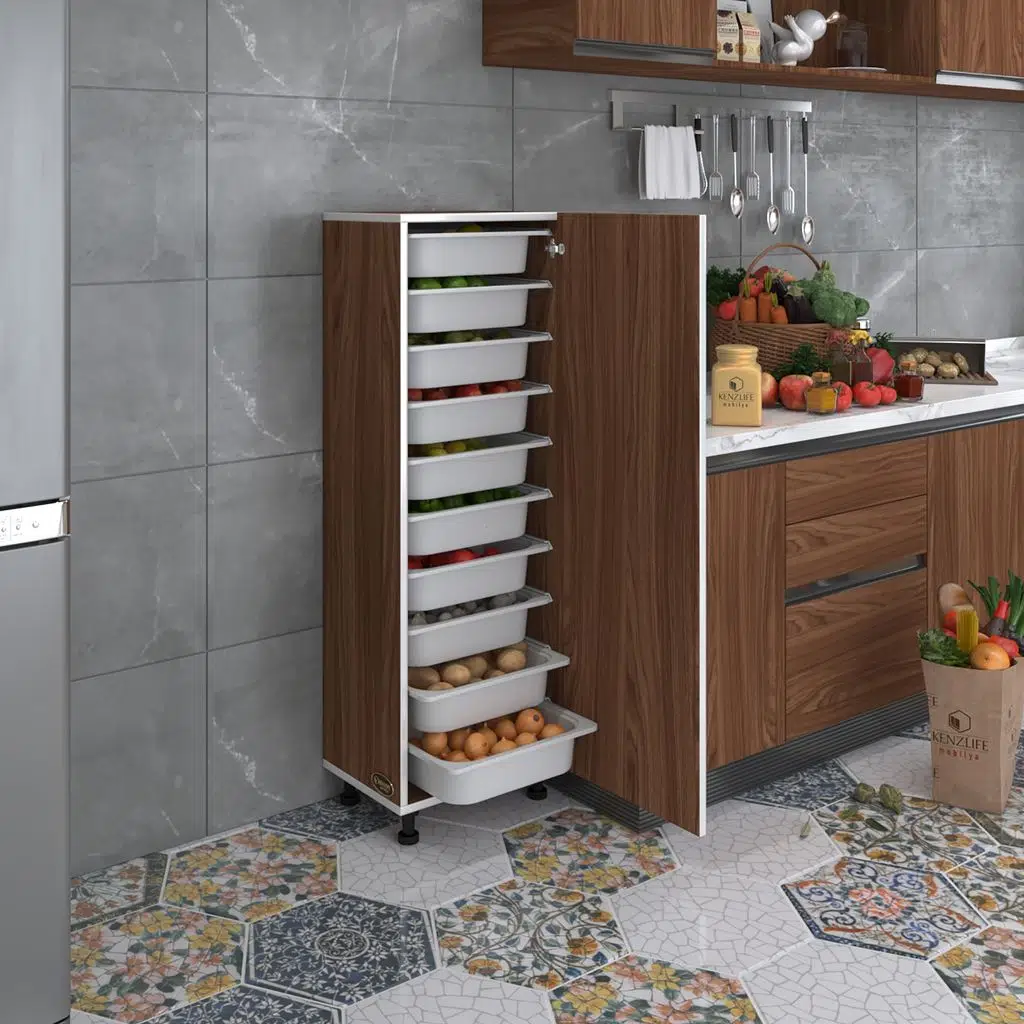 Kenzlife sepetli mutfak dolabı ruberukapak cvz 134x45x30 kapaklı banyo çamaşır beyaz 10 lu sepet