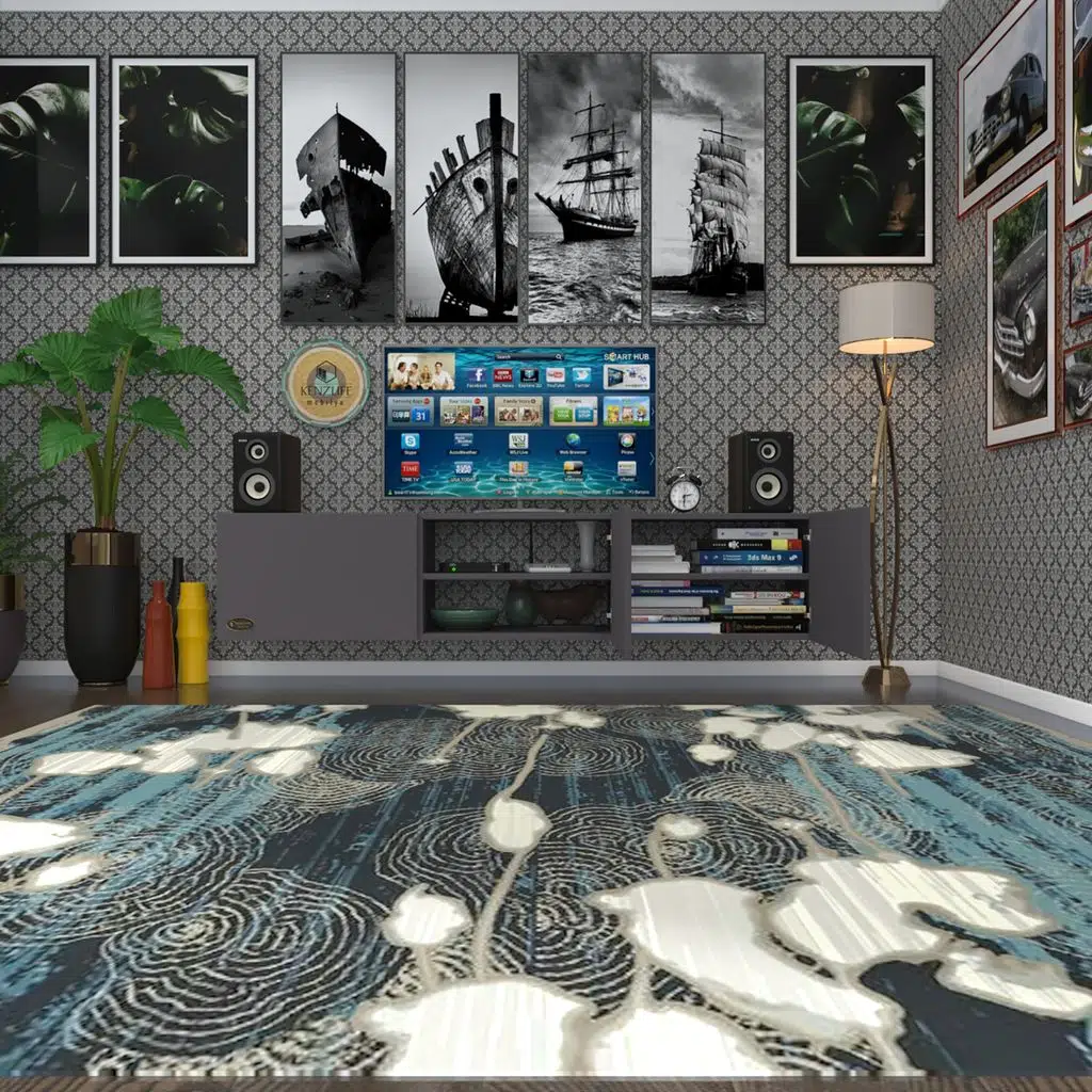 Kenzlife televizyon sehpası duvar ünitesi paris gri 038*180*32 tv ünitesi duvara monte ayaksız