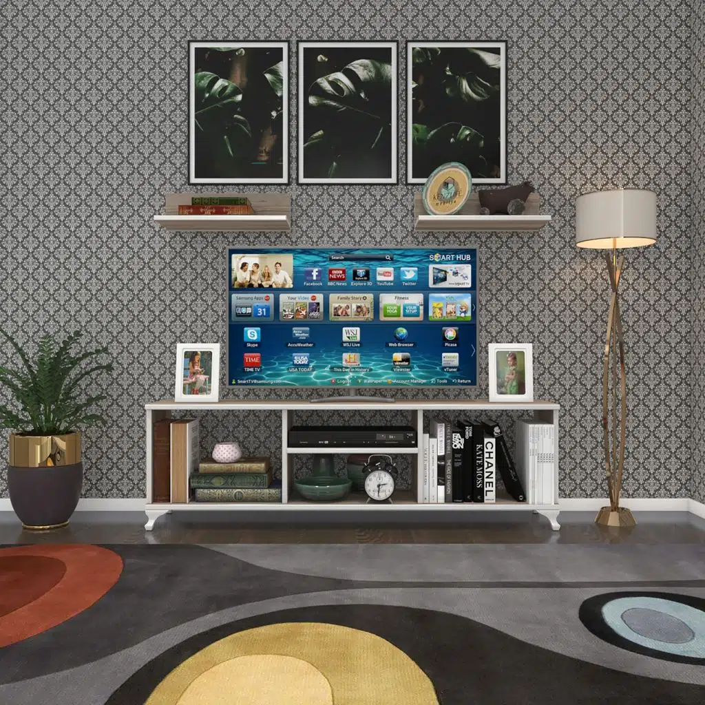 Kenzlife televizyon sehpası monako150 crd tv ünitesi raflı