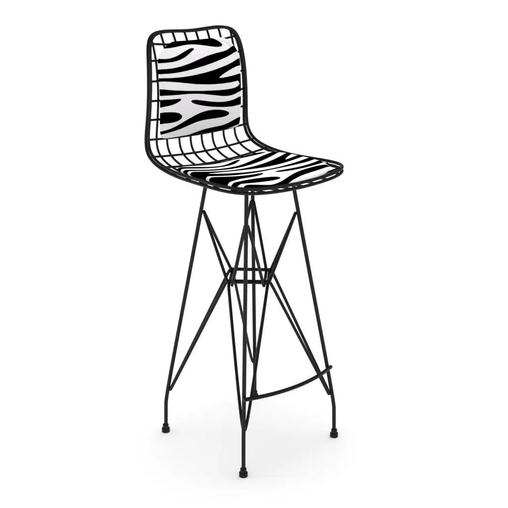 Knsz kafes tel bar sandalyesi 1 li zengin syhbonar sırt minderli 75 cm oturma yüksekliği ofis cafe bahçe mutfak