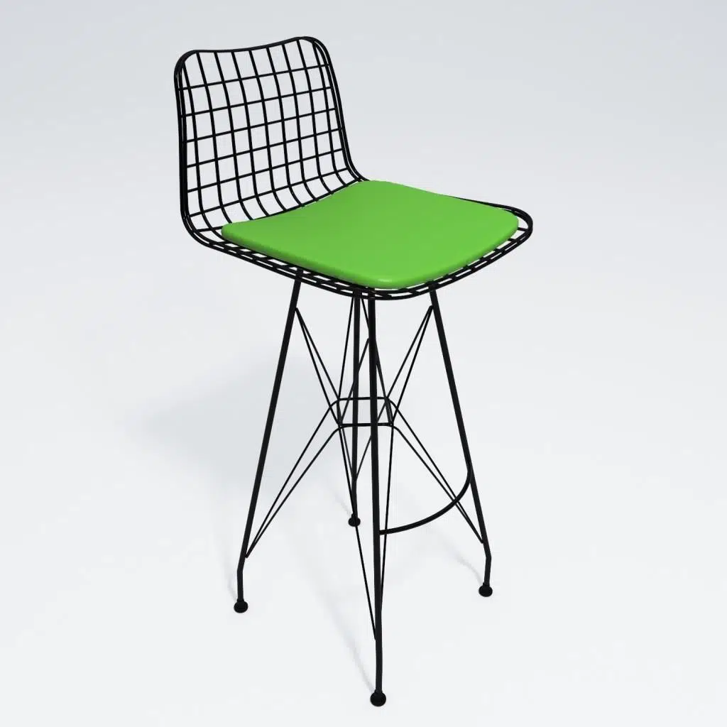 Knsz kafes tel bar sandalyesi 1 li zengin syhyşl 75 cm oturma yüksekliği ofis cafe bahçe mutfak