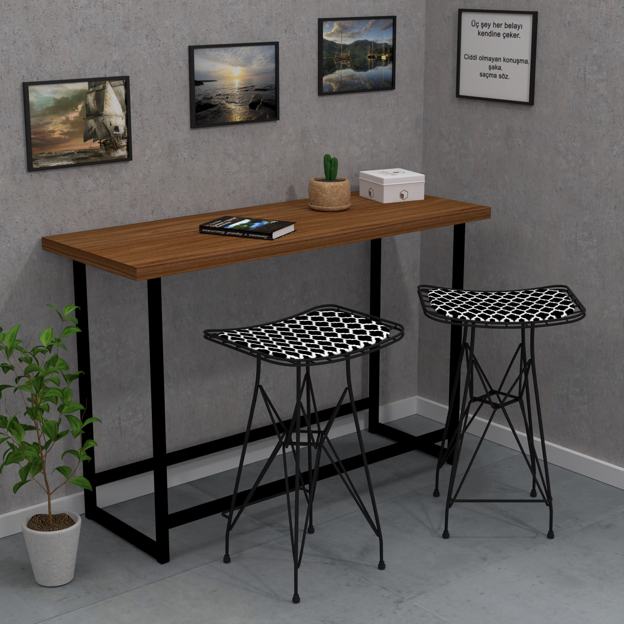 Knsz kafes tel bar taburesi 1 li artis65 syhviona ofis cafe bahçe mutfak
