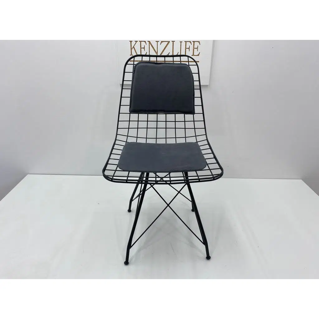 Knsz kafes tel sandalyesi 1 li mazlum syhantrasit penye kumaş sırtminderli ofis cafe bahçe mutfak