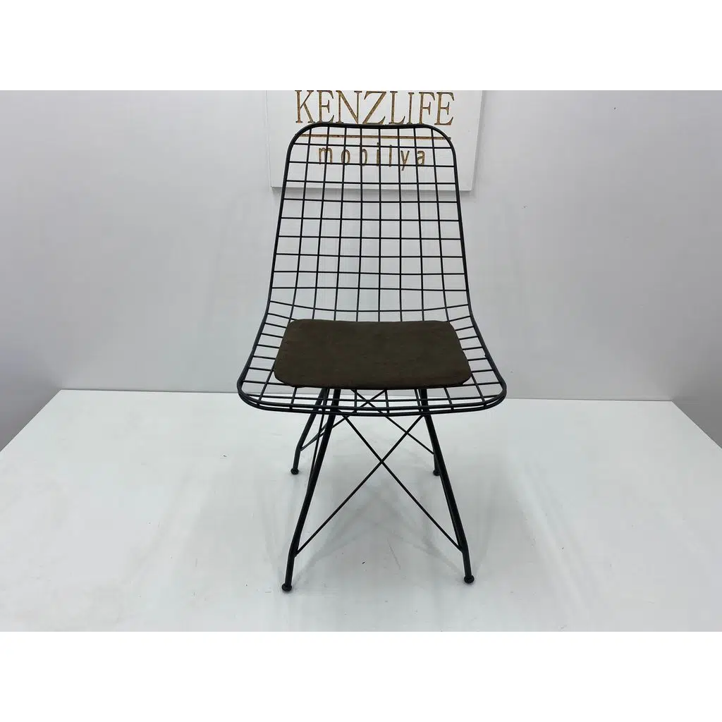 Knsz kafes tel sandalyesi 1 li mazlum syhkahve penye kumaş ofis cafe bahçe mutfak