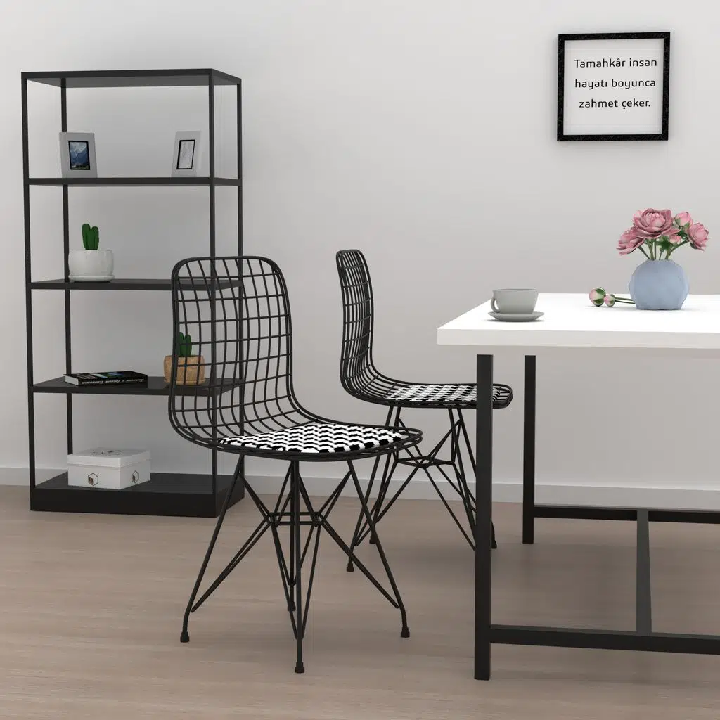 Knsz kafes tel sandalyesi 1 li mazlum syhkono ofis cafe bahçe mutfak