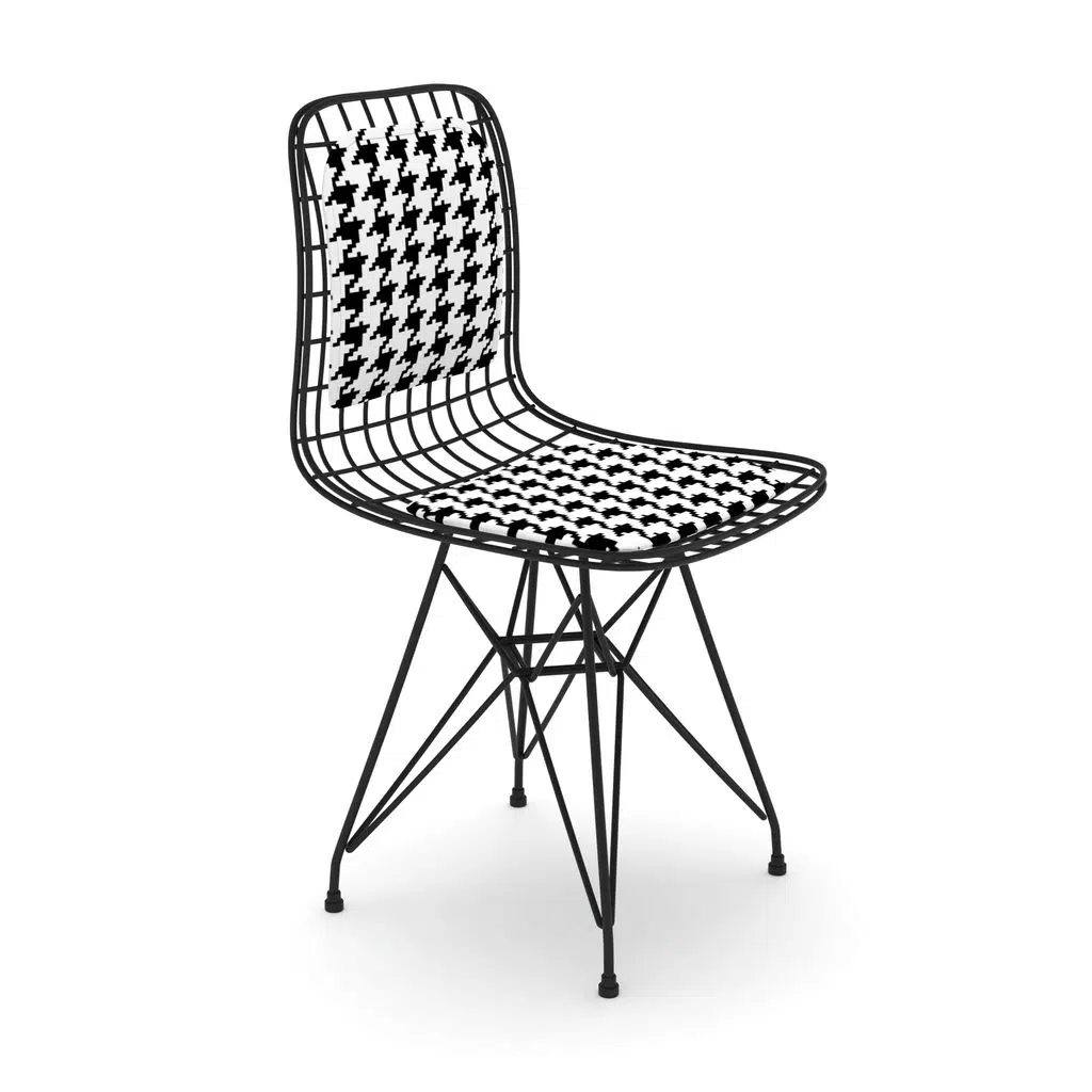 Knsz kafes tel sandalyesi 1 li mazlum syhkono sırtminderli ofis cafe bahçe mutfak