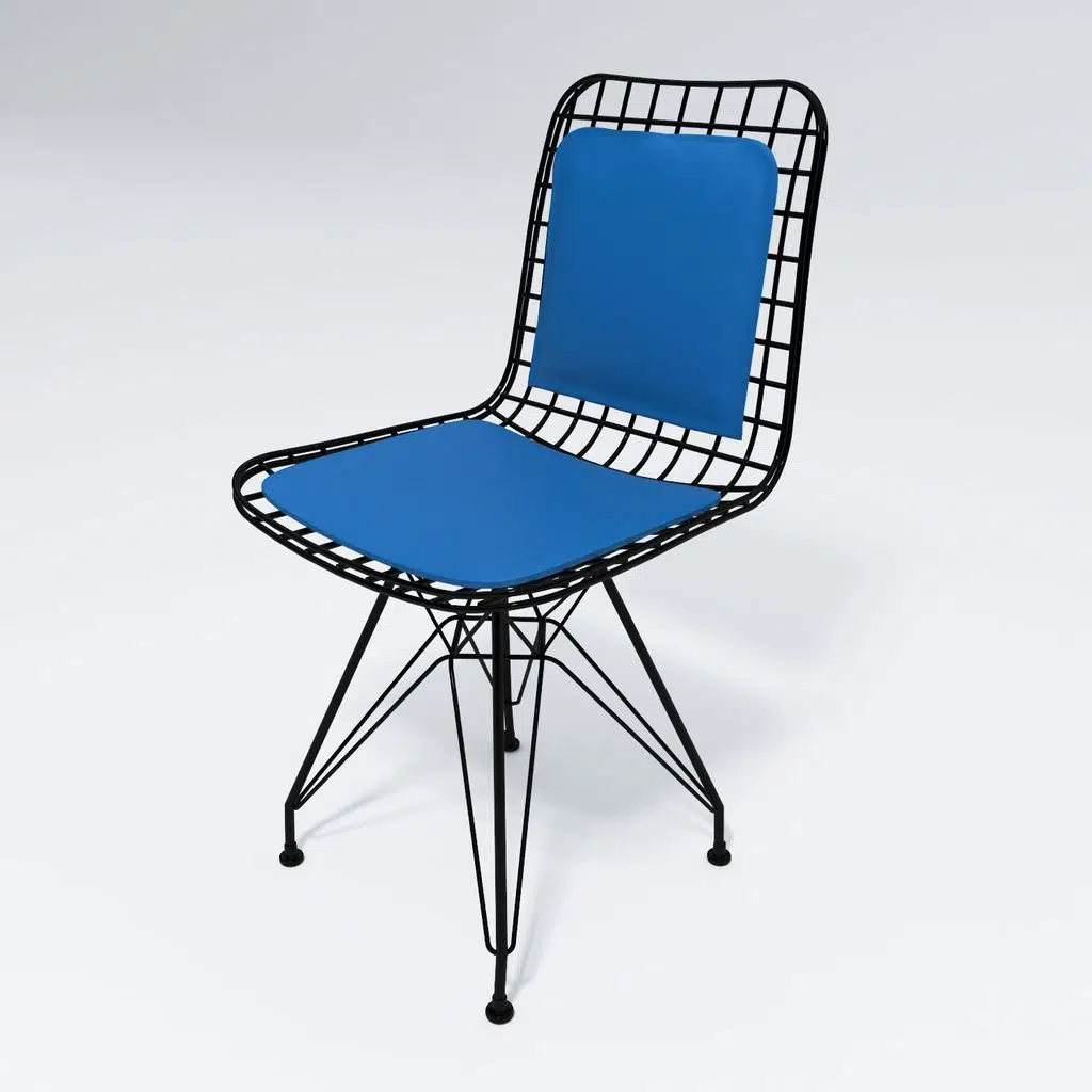 Knsz kafes tel sandalyesi 1 li mazlum syhmvi sırt minderli ofis cafe bahçe mutfak