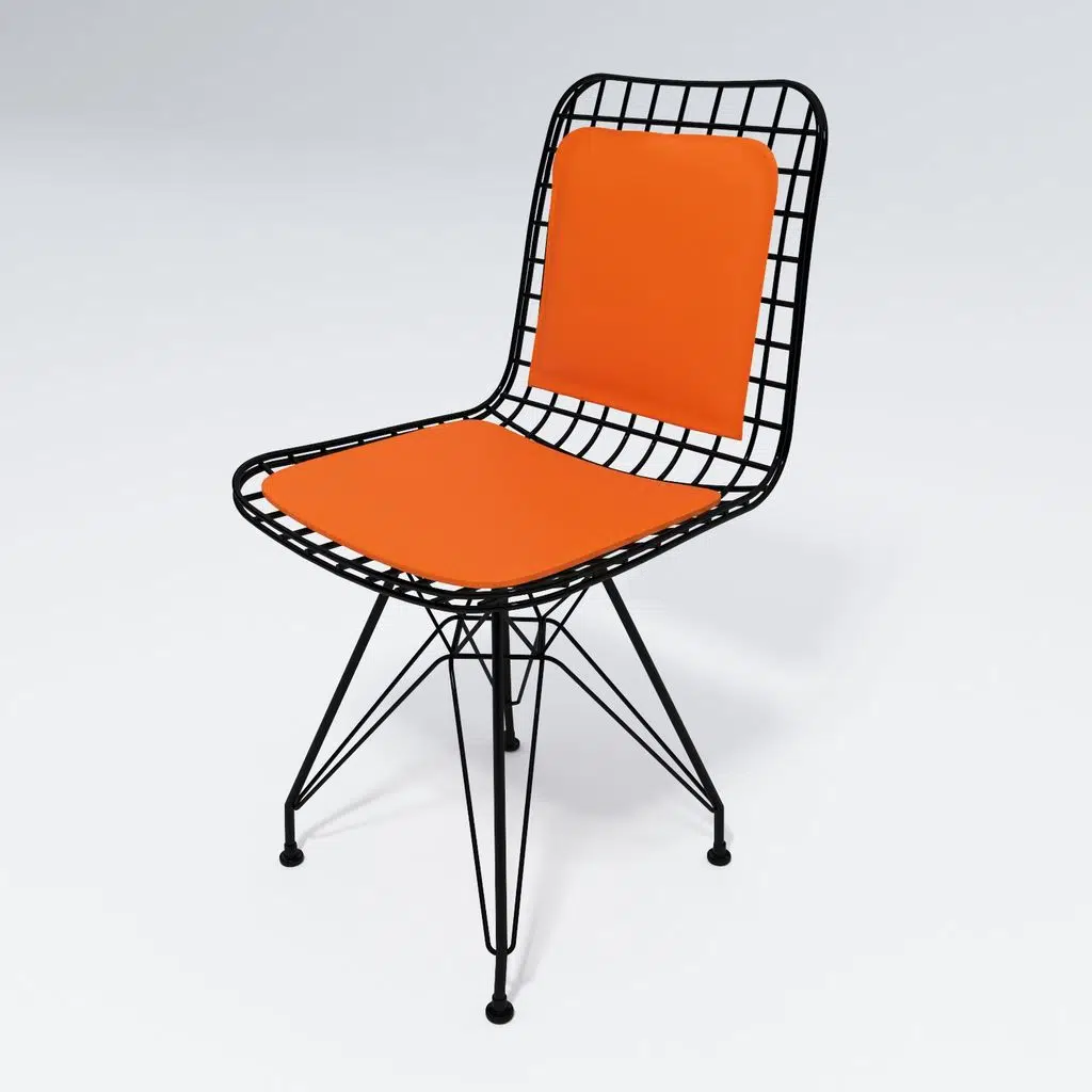 Knsz kafes tel sandalyesi 1 li mazlum syhtrn sırt minderli ofis cafe bahçe mutfak