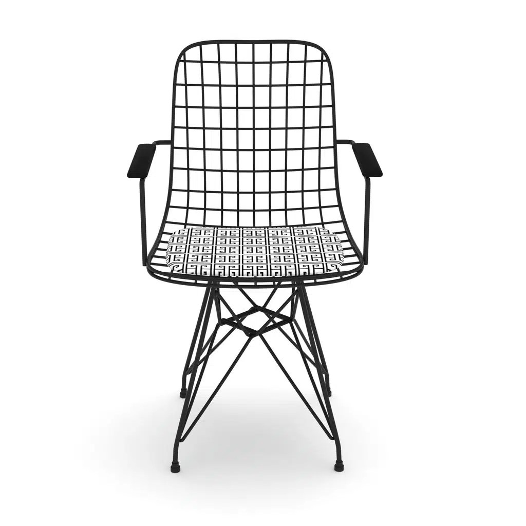 Knsz kafes tel sandalyesi 1 li mazlum syhtalen kolçaklı ofis cafe bahçe mutfak