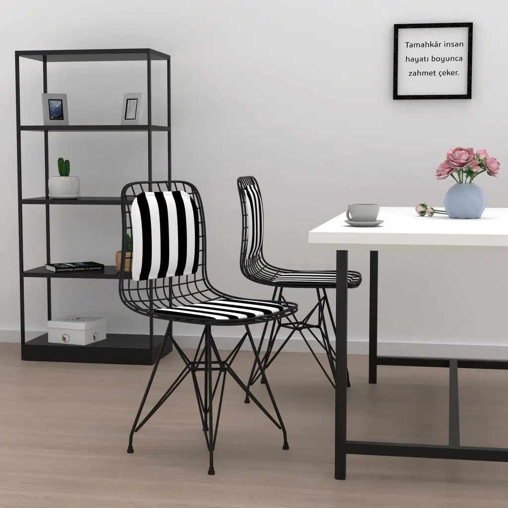Knsz kafes tel sandalyesi 1 li mazlum syhtuan sırtminderli ofis cafe bahçe mutfak