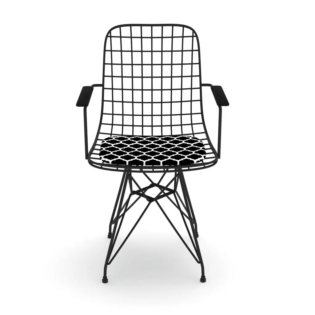 Knsz kafes tel sandalyesi 1 li mazlum syhviona kolçaklı ofis cafe bahçe mutfak