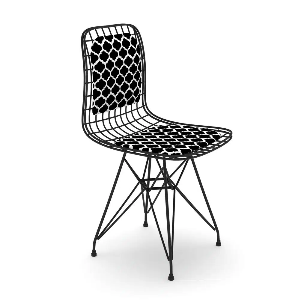 Knsz kafes tel sandalyesi 1 li mazlum syhviona sırtminderli ofis cafe bahçe mutfak