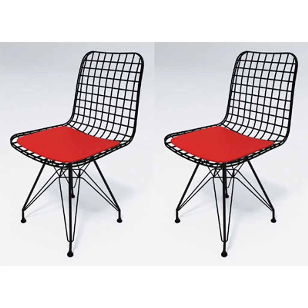 Knsz kafes tel sandalyesi 2 li mazlum syhkrm ofis cafe bahçe mutfak