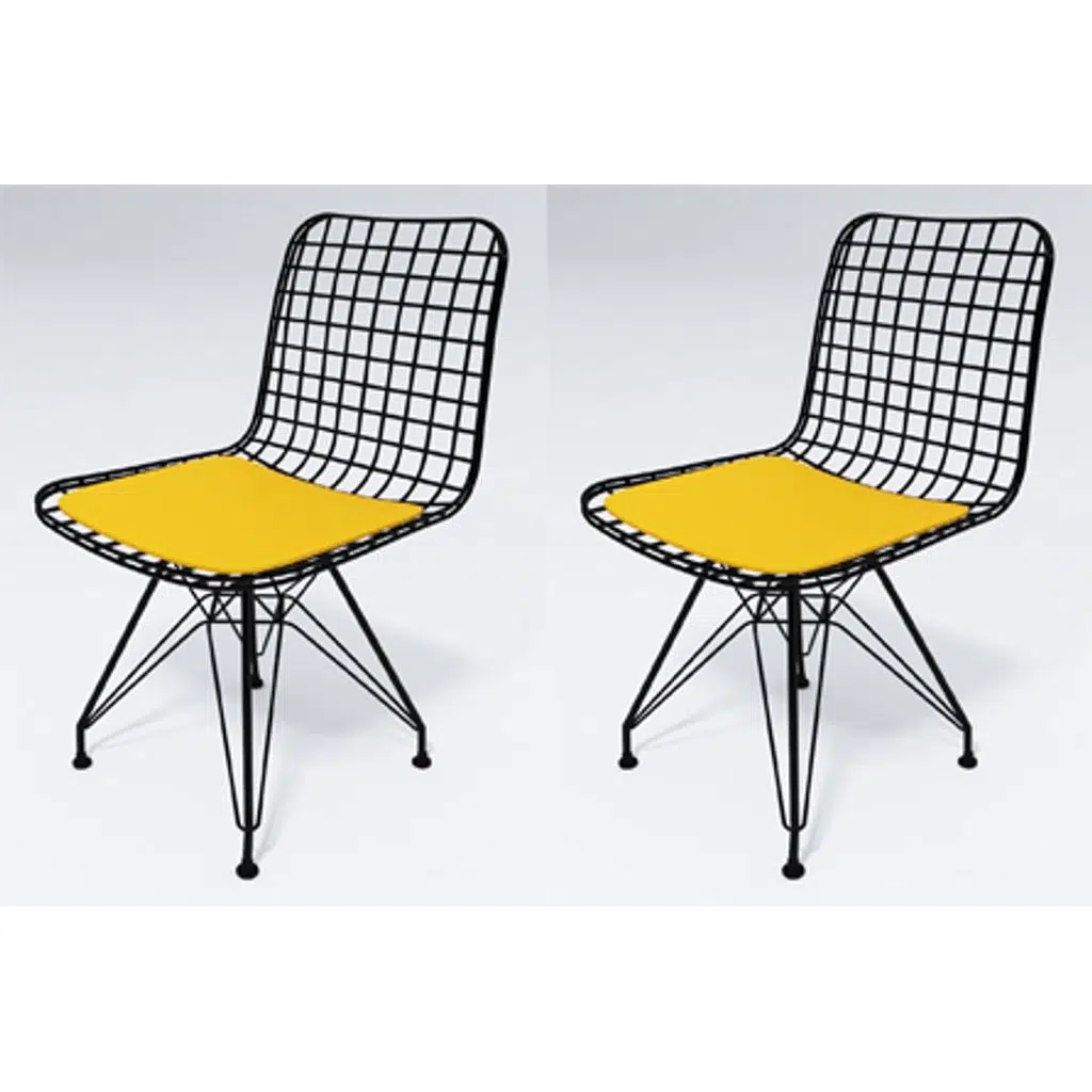 Knsz kafes tel sandalyesi 2 li mazlum syhsrı ofis cafe bahçe mutfak