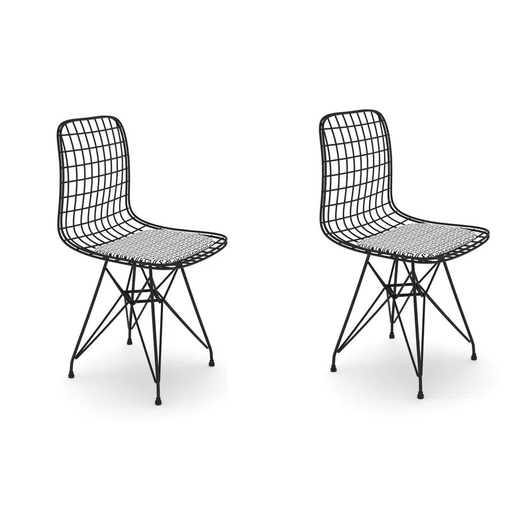 Knsz kafes tel sandalyesi 2 li mazlum syhtalen ofis cafe bahçe mutfak