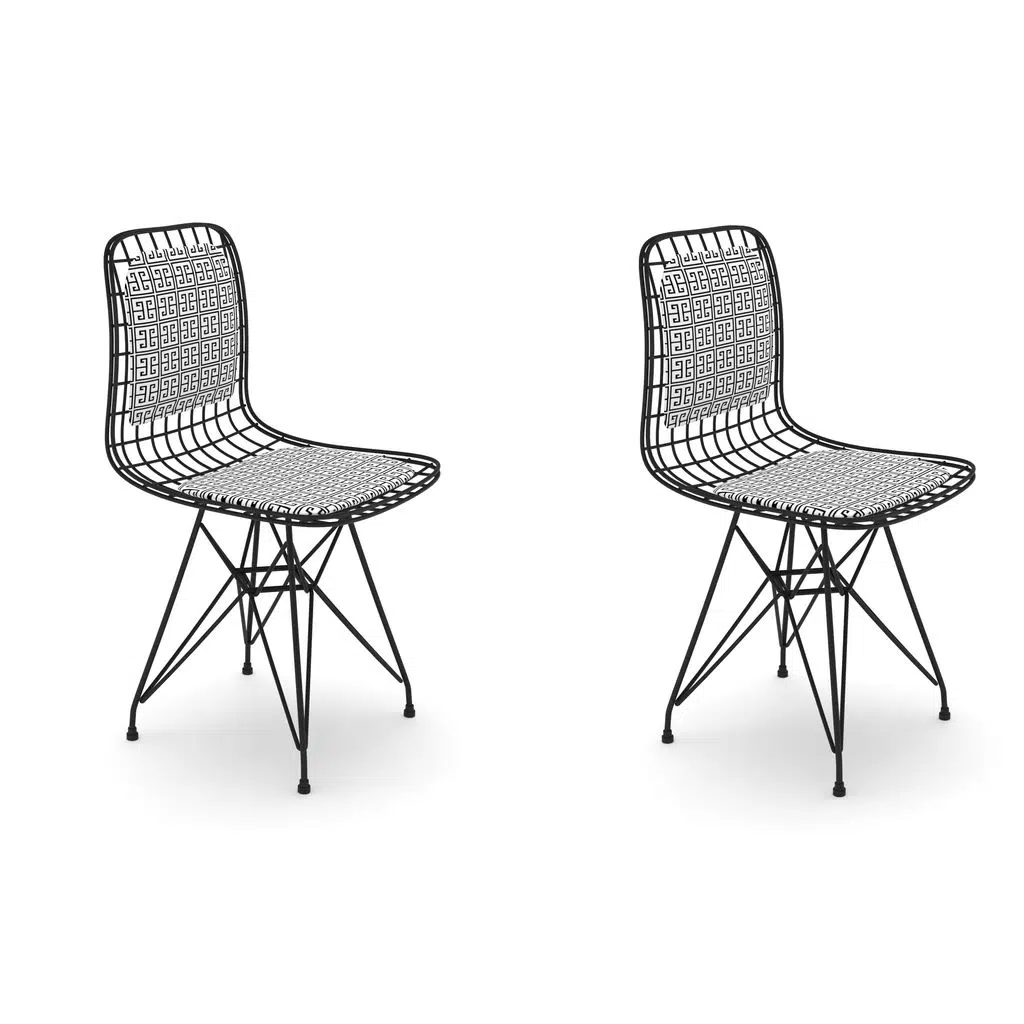 Knsz kafes tel sandalyesi 2 li mazlum syhtalen sırtminderli ofis cafe bahçe mutfak