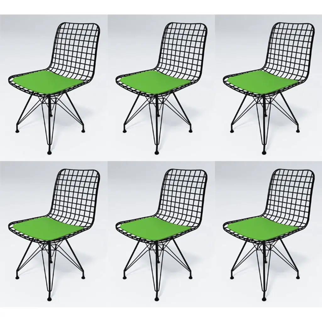 Knsz kafes tel sandalyesi 6 lı mazlum syhyşl ofis cafe bahçe mutfak