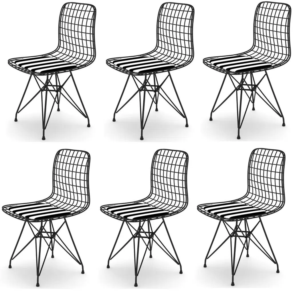 Knsz kafes tel sandalyesi 6 lı mazlum syhtuan ofis cafe bahçe mutfak