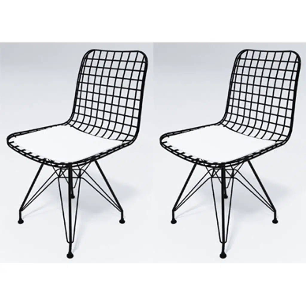 Knsz kafes tel sandalyesi 2 li mazlum syhbyz ofis cafe bahçe mutfak