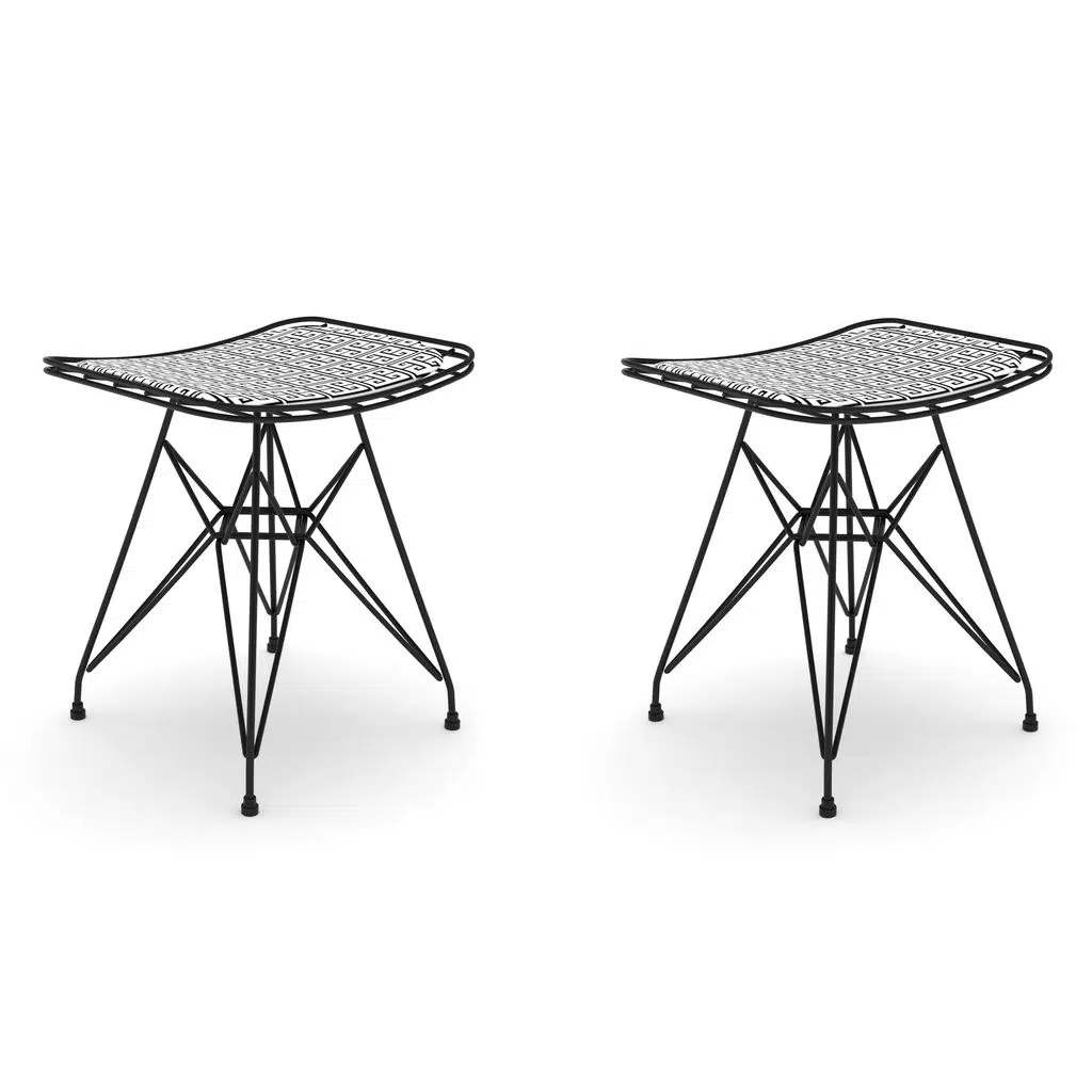 Knsz kafes tel sandalyesi taburesi 2 li mutlu syhtalen ofis cafe bahçe mutfak