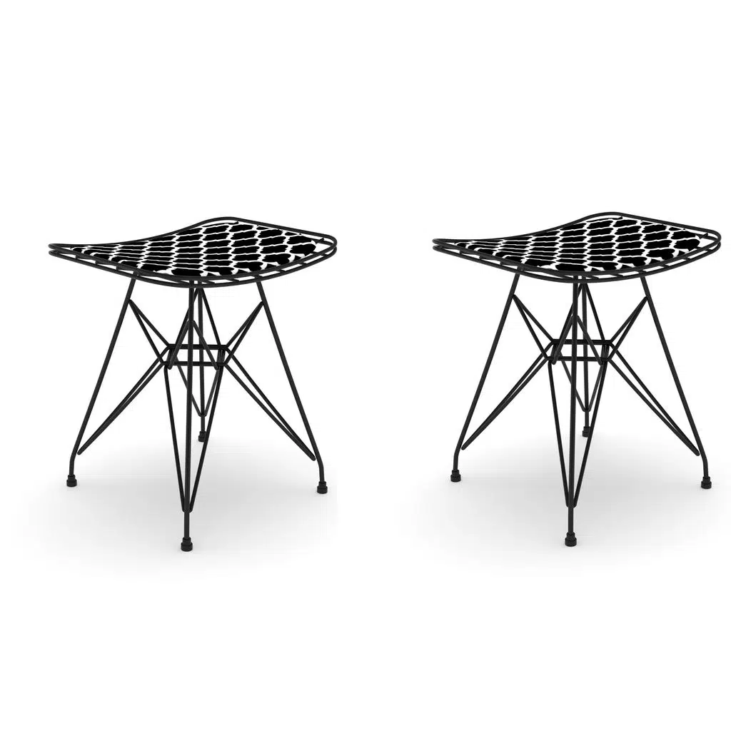 Knsz kafes tel sandalyesi taburesi 2 li mutlu syhviona ofis cafe bahçe mutfak