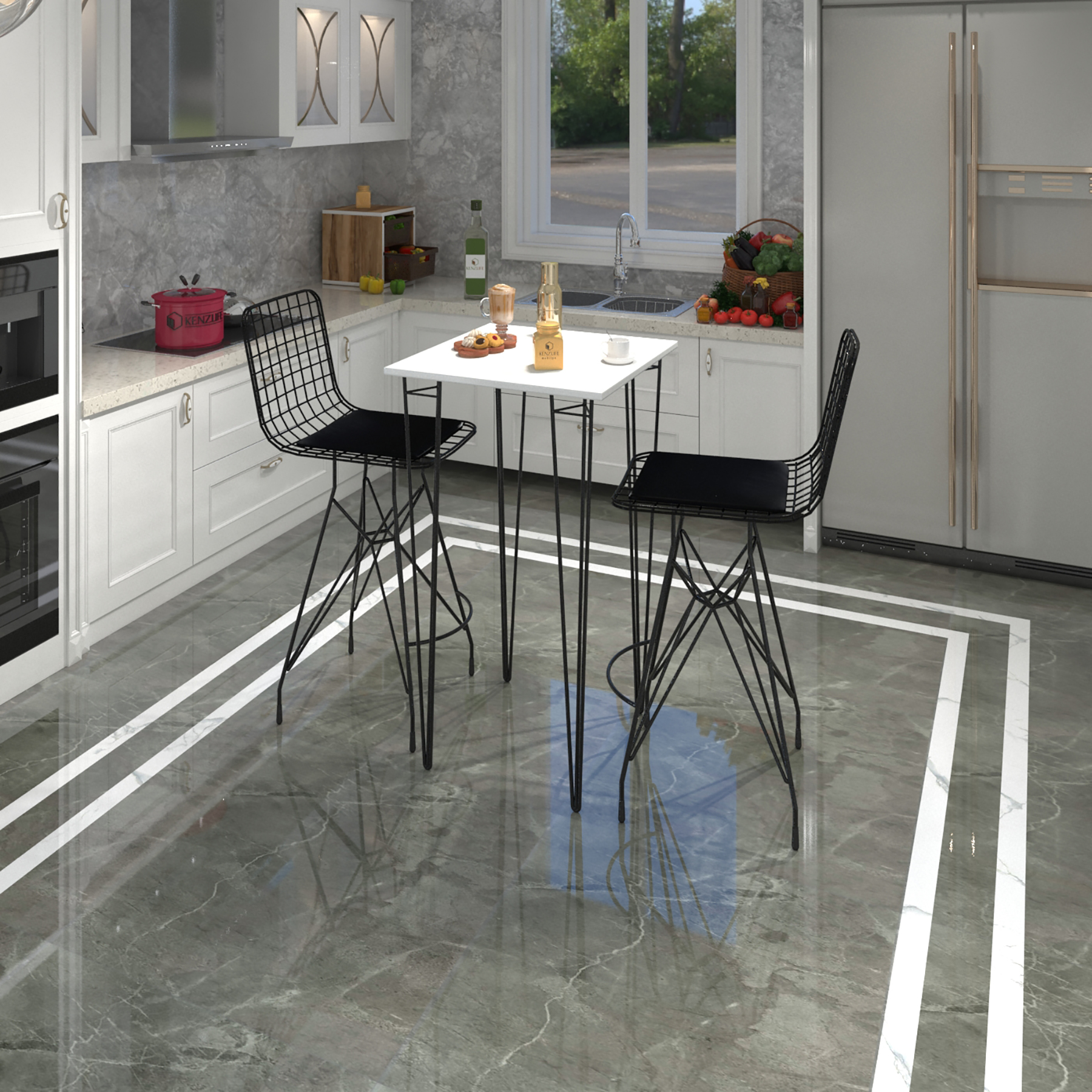 Knsz masa sandalye takımı hem105zengin byzsyh 070*070 2 sandalye syhsyh