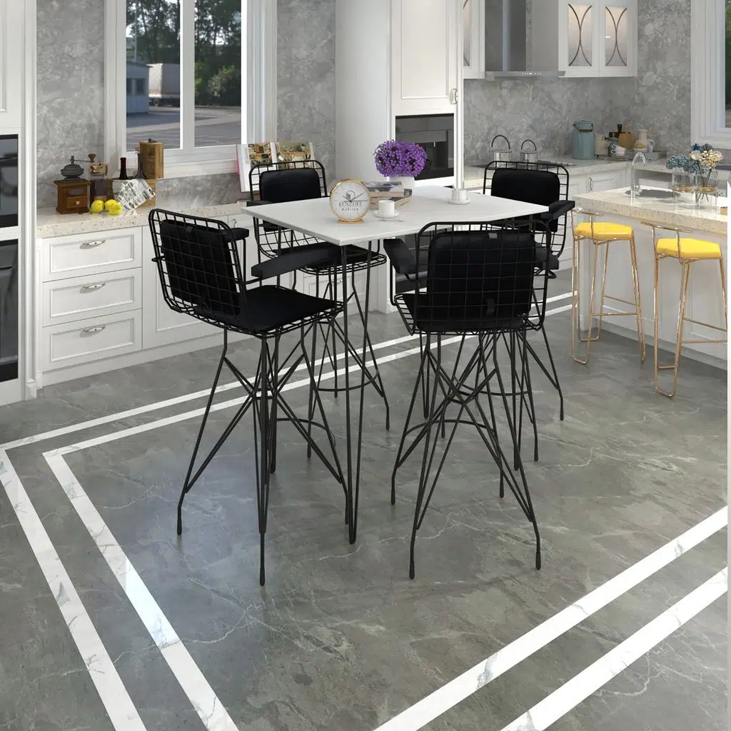 Knsz masa sandalye takımı hem105zengin byzsyh 130*070 4 sandalye syhsyh kolçaklı sırt minderli