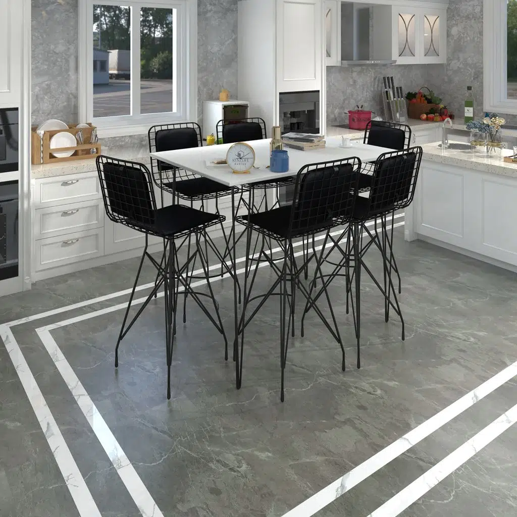 Knsz masa sandalye takımı hem105zengin byzsyh 130*090 6 sandalye syhsyh sırt minderli