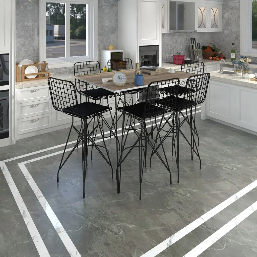 Knsz masa sandalye takımı hem105zengin crdsyh 130*090 6 sandalye syhsyh