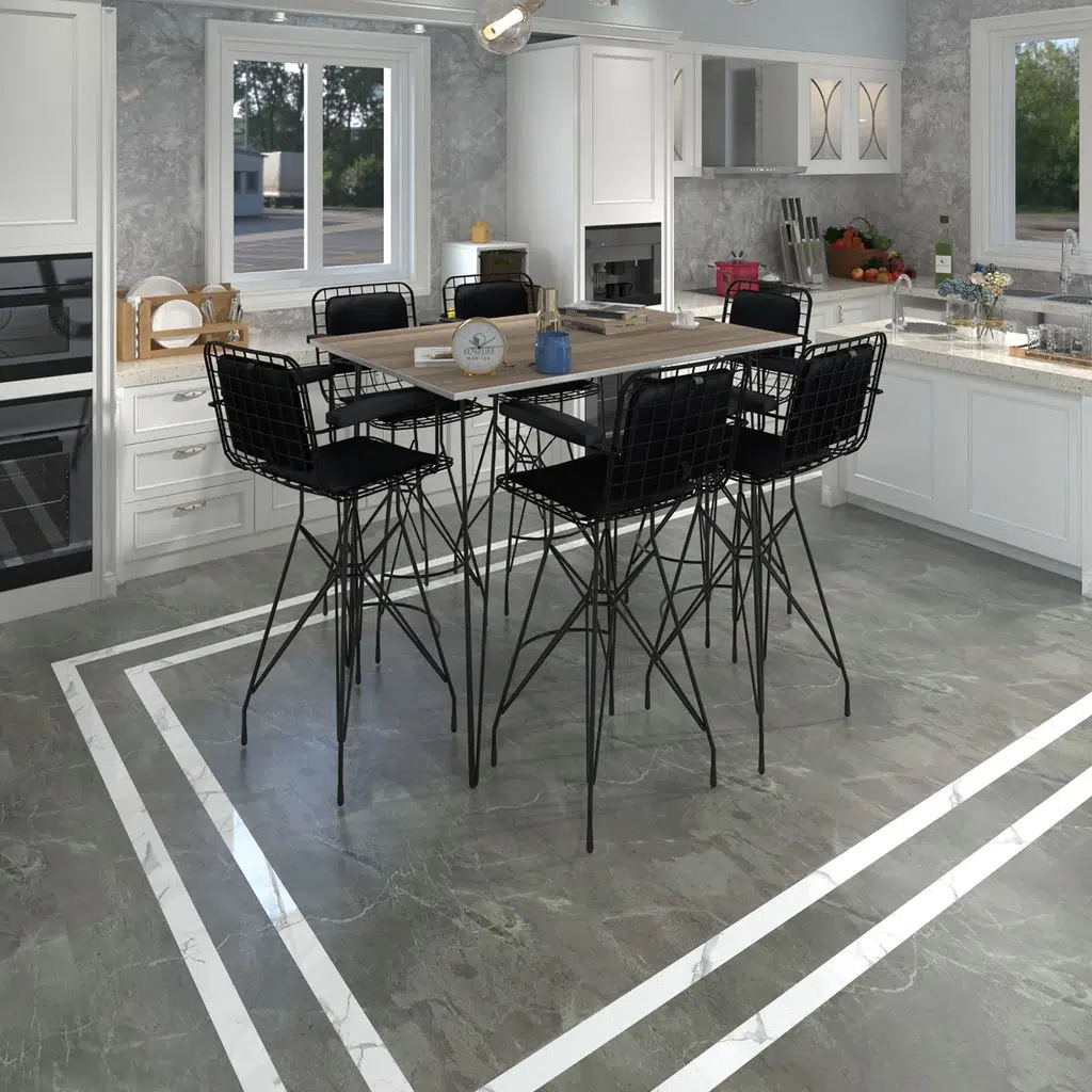 Knsz masa sandalye takımı hem105zengin crdsyh 130*090 6 sandalye syhsyh kolçaklı sırt minderli