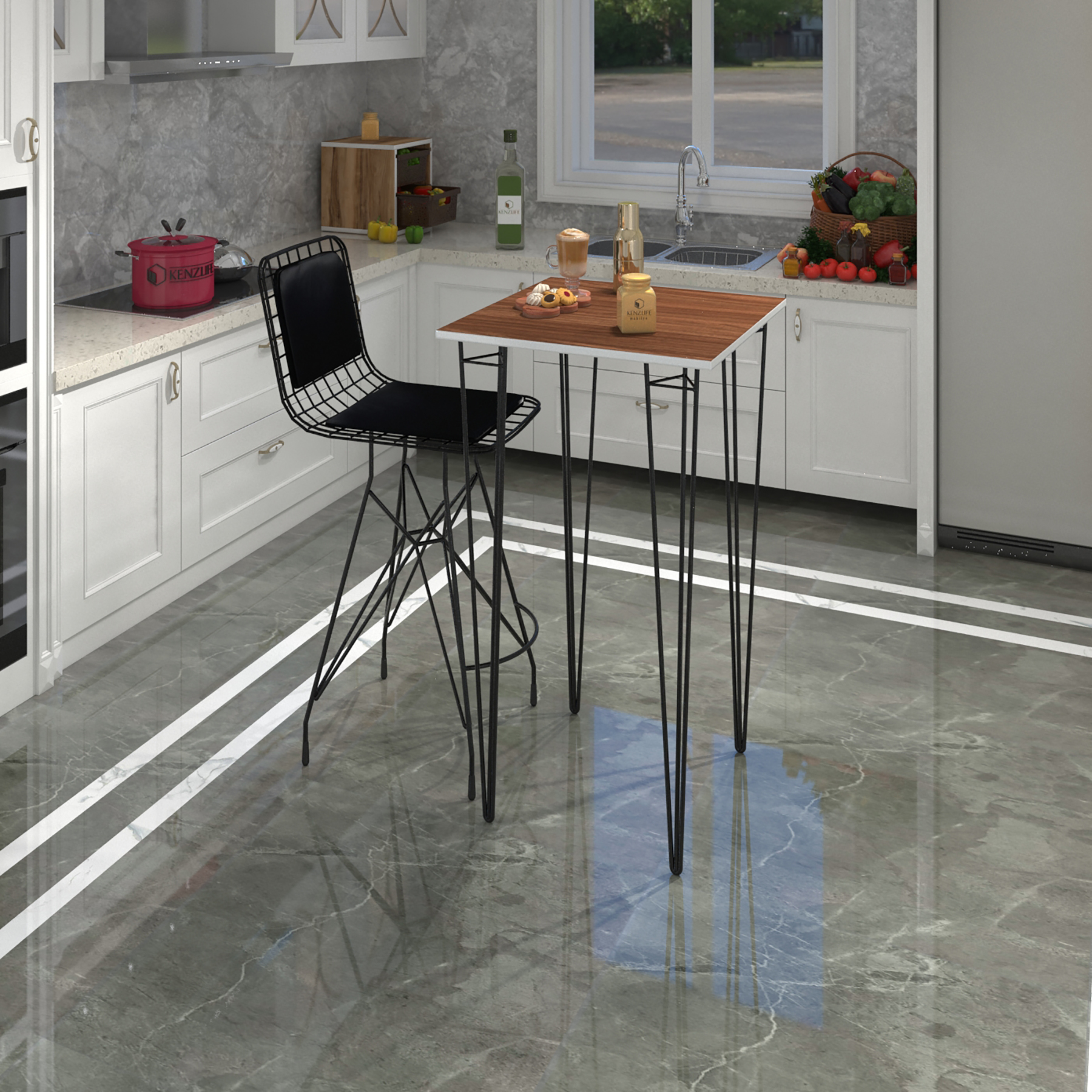 Knsz masa sandalye takımı hem105zengin cvzsyh 060*060 1 sandalye syhsyh sırt minderli