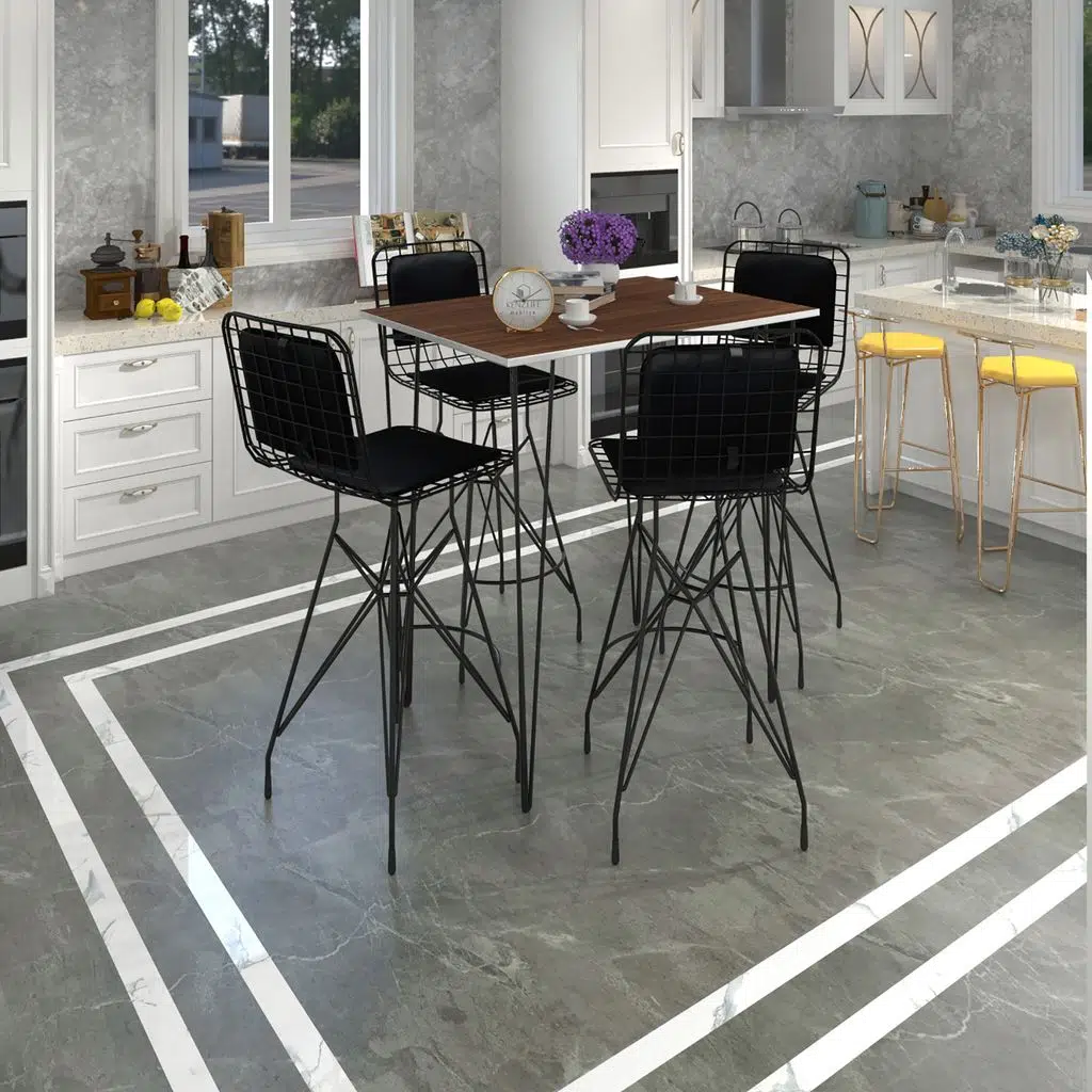 Knsz masa sandalye takımı hem105zengin cvzsyh 100*070 4 sandalye syhsyh sırt minderli