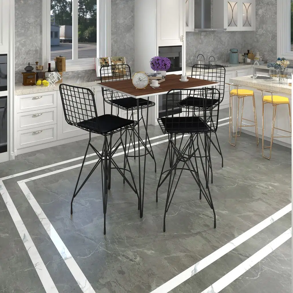 Knsz masa sandalye takımı hem105zengin cvzsyh 130*070 4 sandalye syhsyh