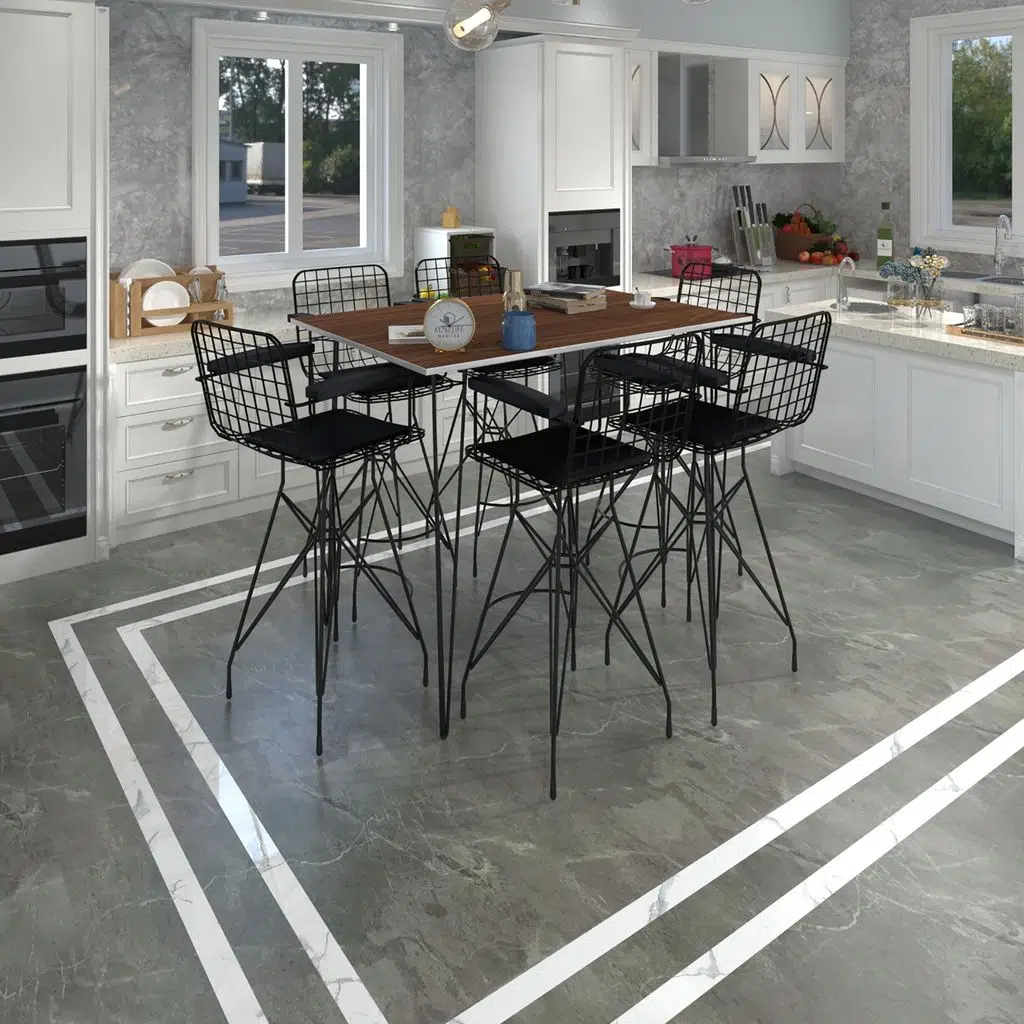 Knsz masa sandalye takımı hem105zengin cvzsyh 130*090 6 sandalye syhsyh kolçaklı