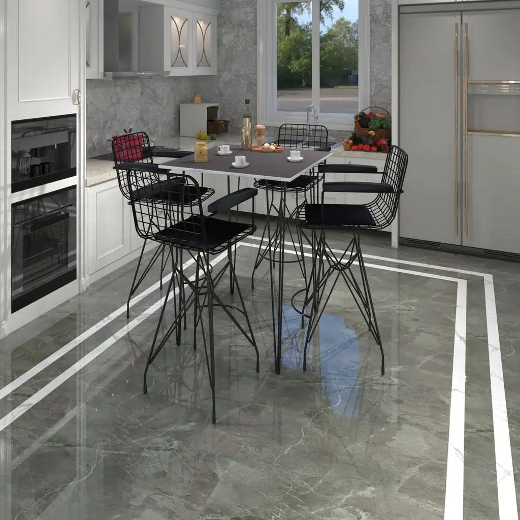 Knsz masa sandalye takımı hem105zengin grisyh 080*080 4 sandalye syhsyh kolçaklı