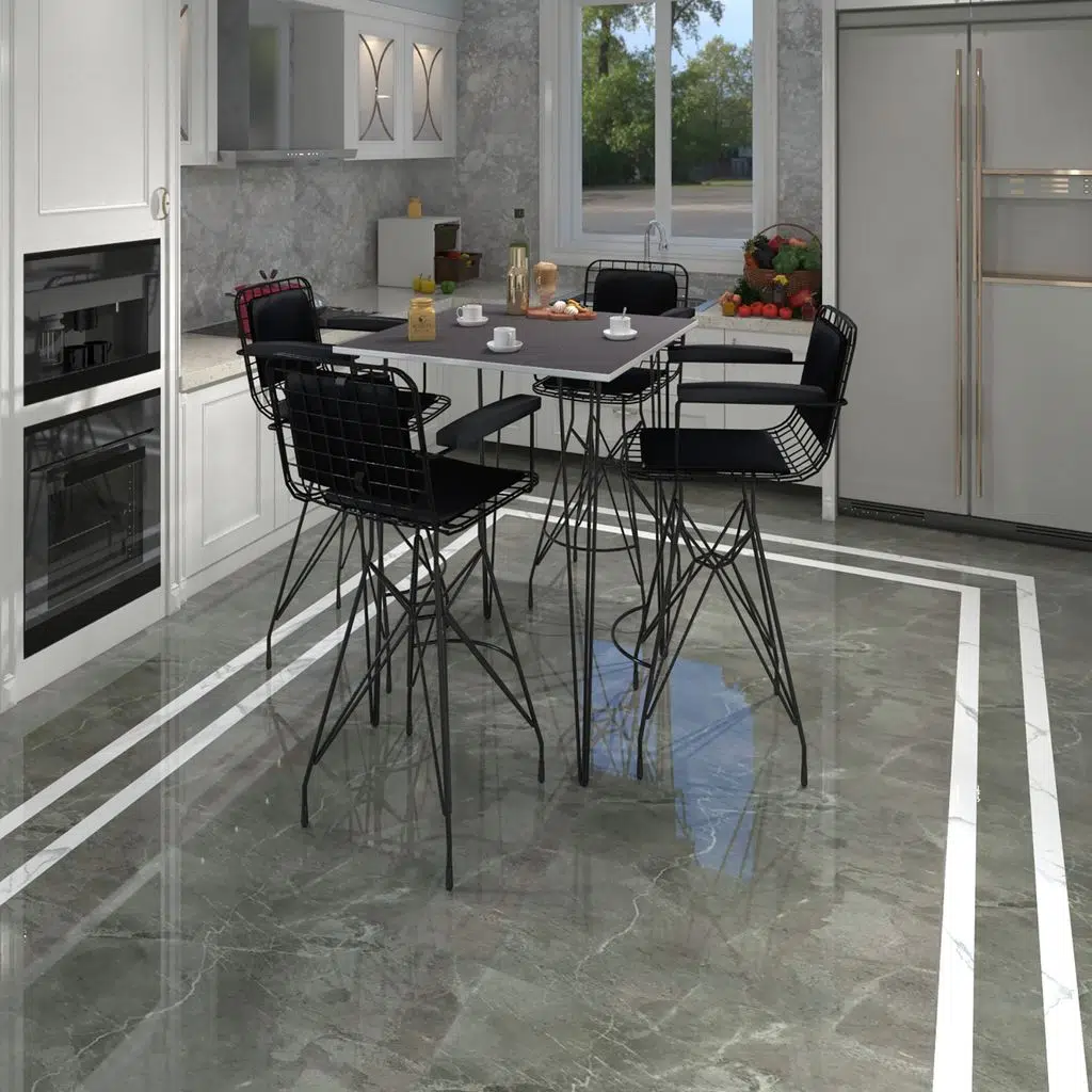 Knsz masa sandalye takımı hem105zengin grisyh 080*080 4 sandalye syhsyh kolçaklı sırt minderli